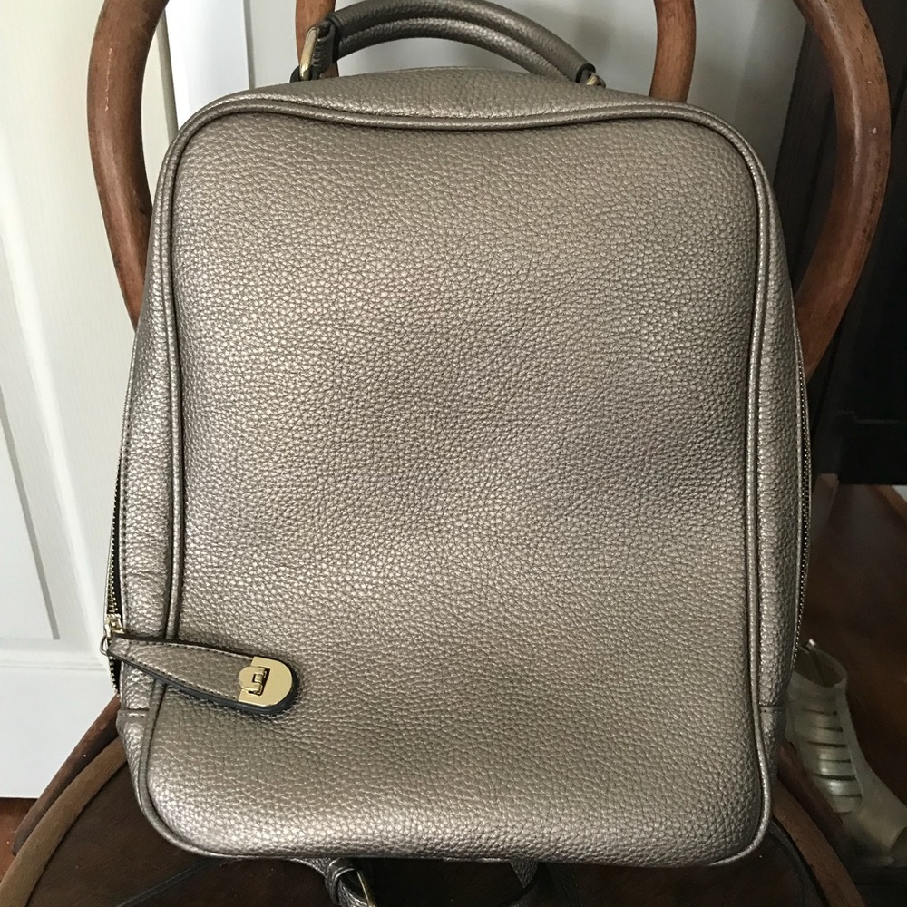 Metallic Gray Satchell